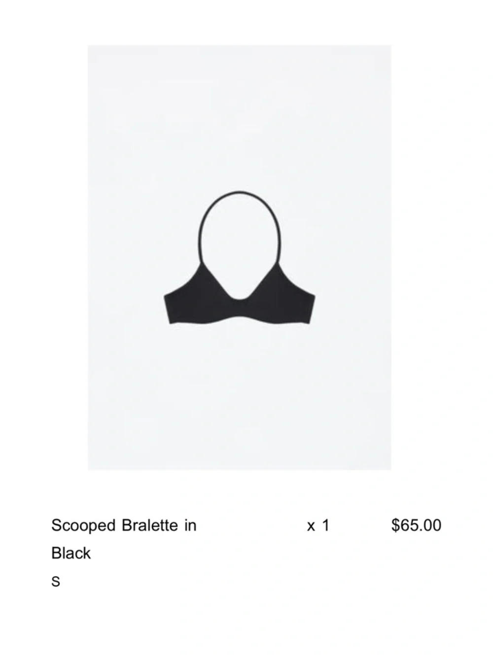 Tank Air Scoop Bralette Black Size: Small - Picture 4 of 4